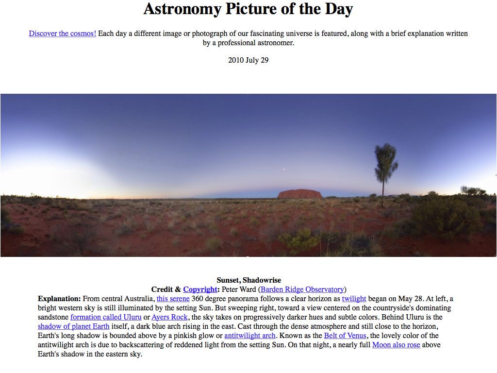 Venus Belt
            360º viey at Ayers Rock